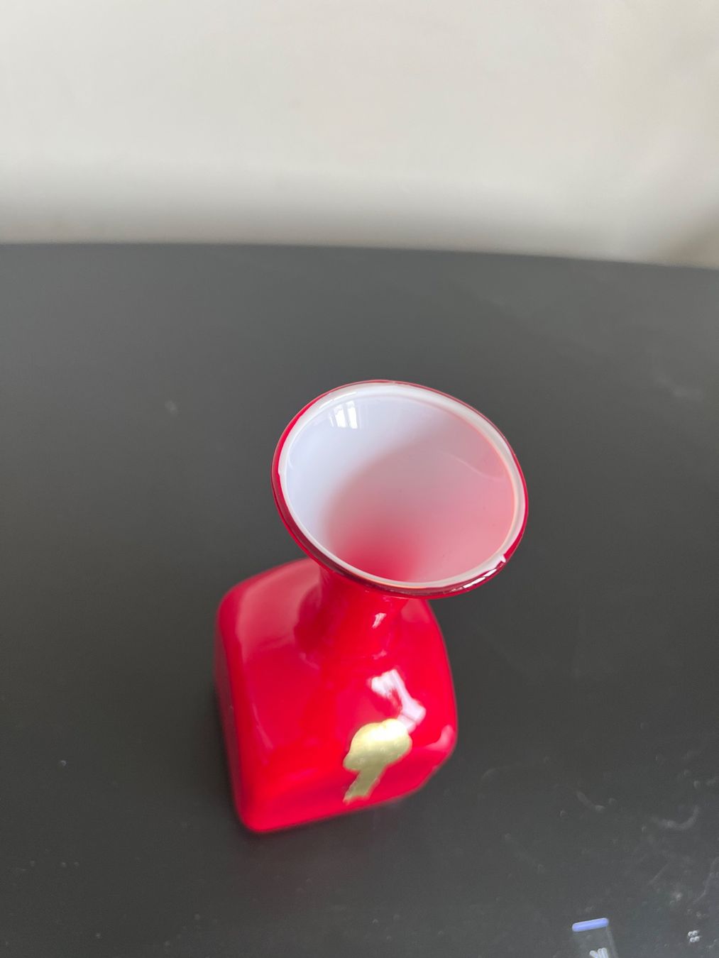 Murano Vasi & Recipienti: Vase Murano Rot Opalina Fiorentina 16.5 cm – Usato da Jona venduto da Sariksa 4