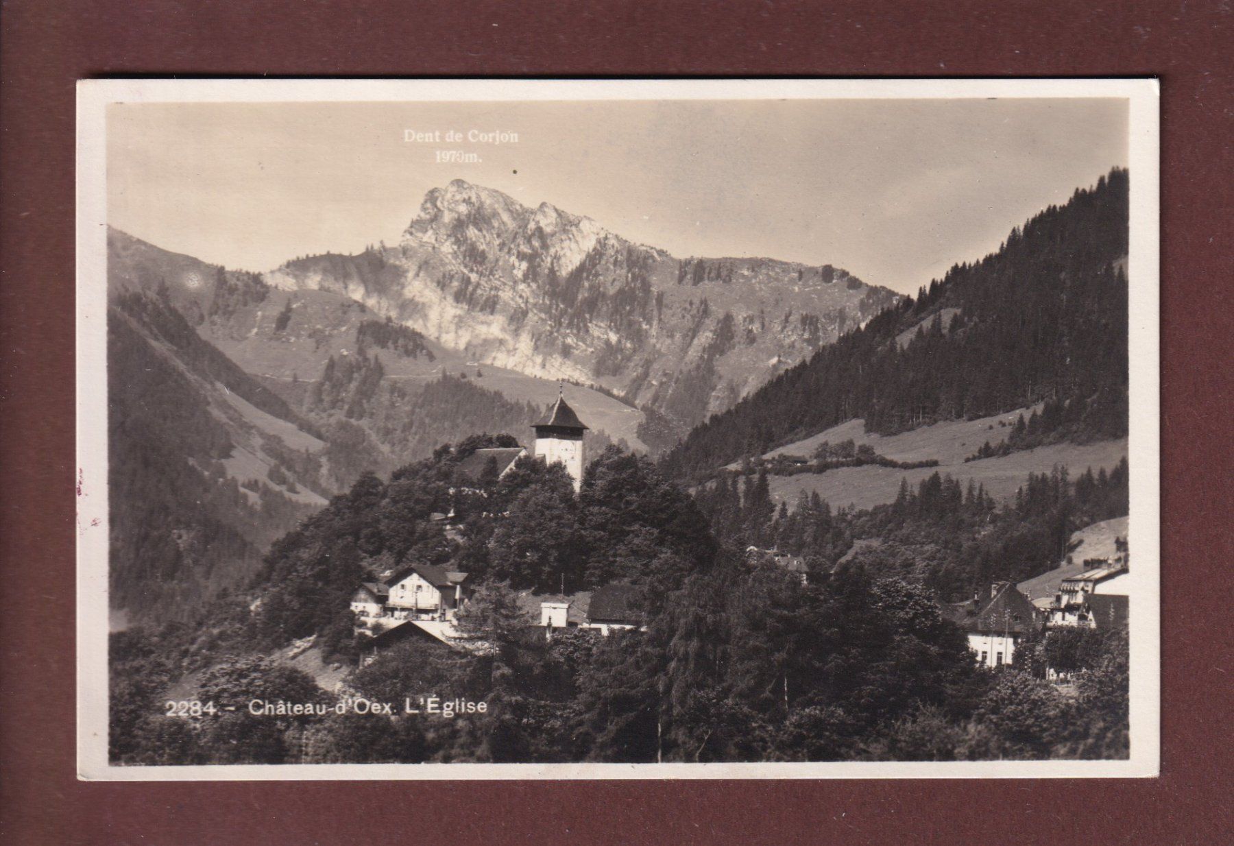 Cartoline postali: CHÂTEAU D'OEX - L'Eglise – Usato da Pully venduto da nicecards