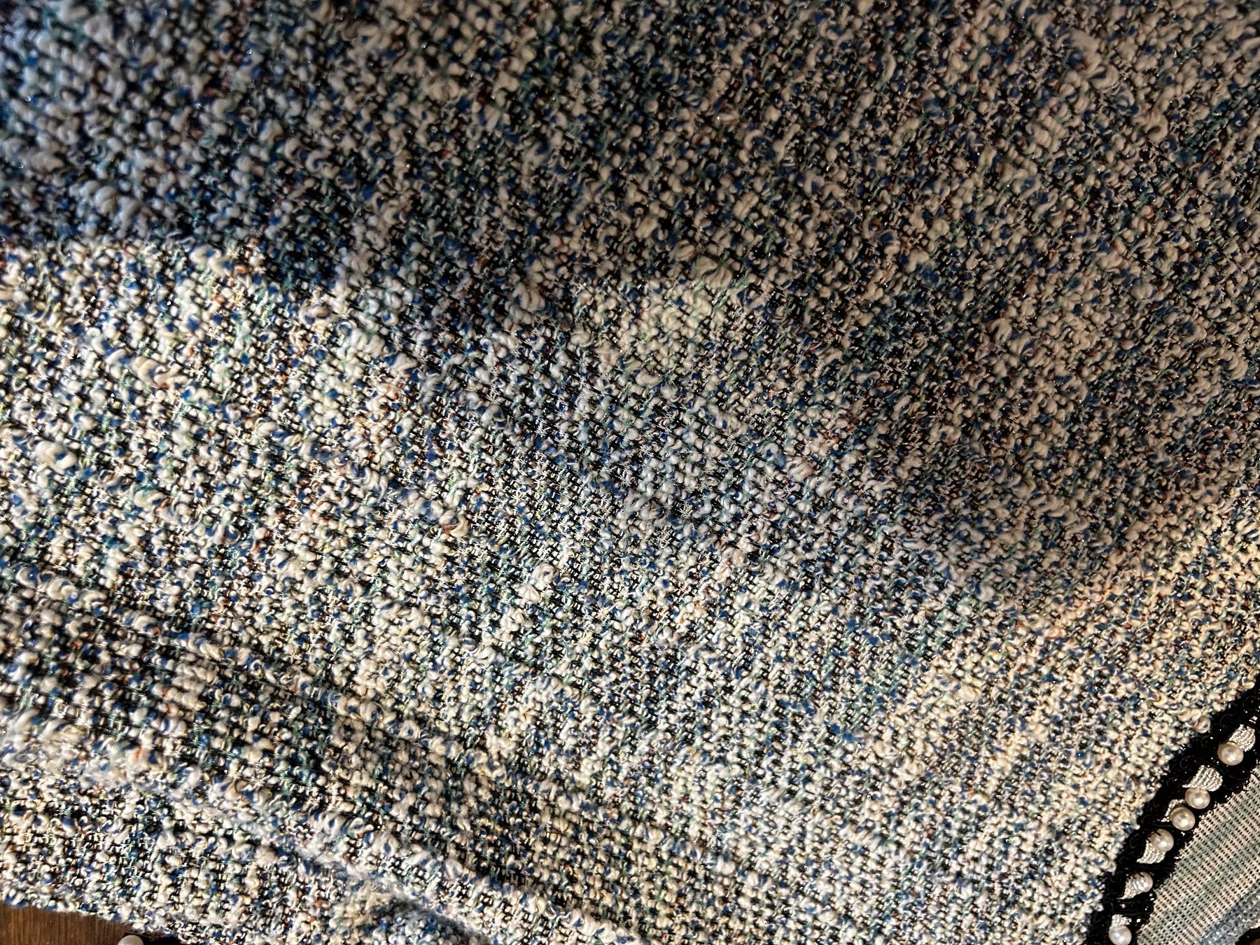 Zara Top: Zara Pulli kurz blautöne und Perlen – Usato da Scherz venduto da Mandarine8 2