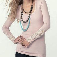 Longtop Thermo Shirt Spitzen Pullover Free People M zu Nile