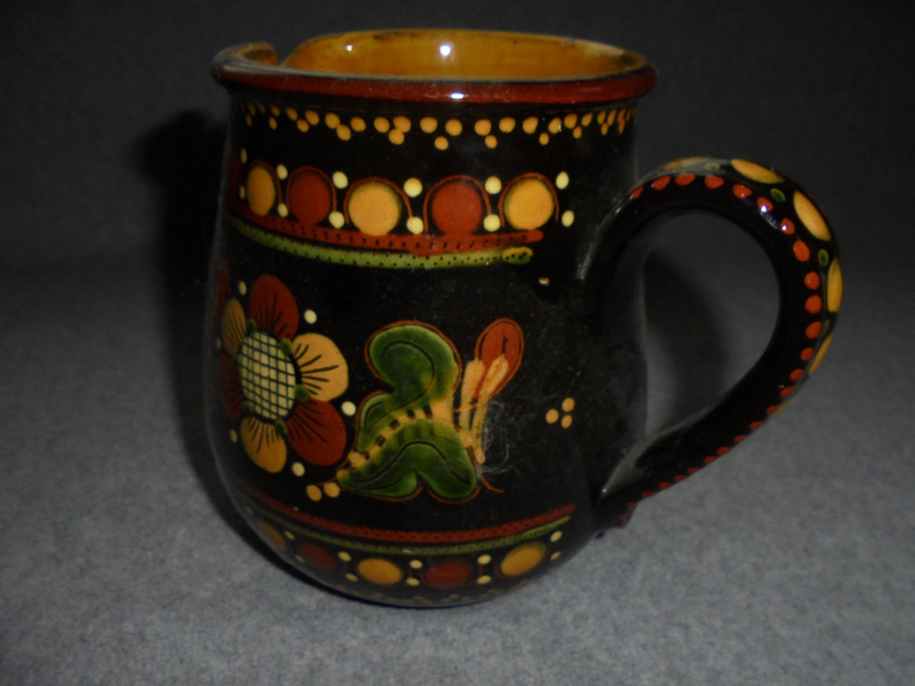 Caraffe: Keramik Krug "Bauernmalerei" – Usato da Rüschegg-Heubach venduto da Ofen111 1