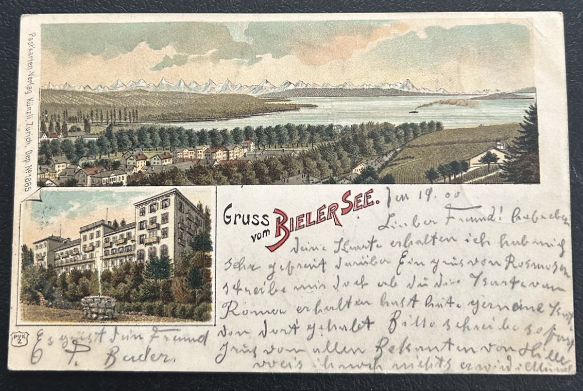 Cartoline postali: Gruss vom Bielersee Litho  – Usato da Horw venduto da Tellbub