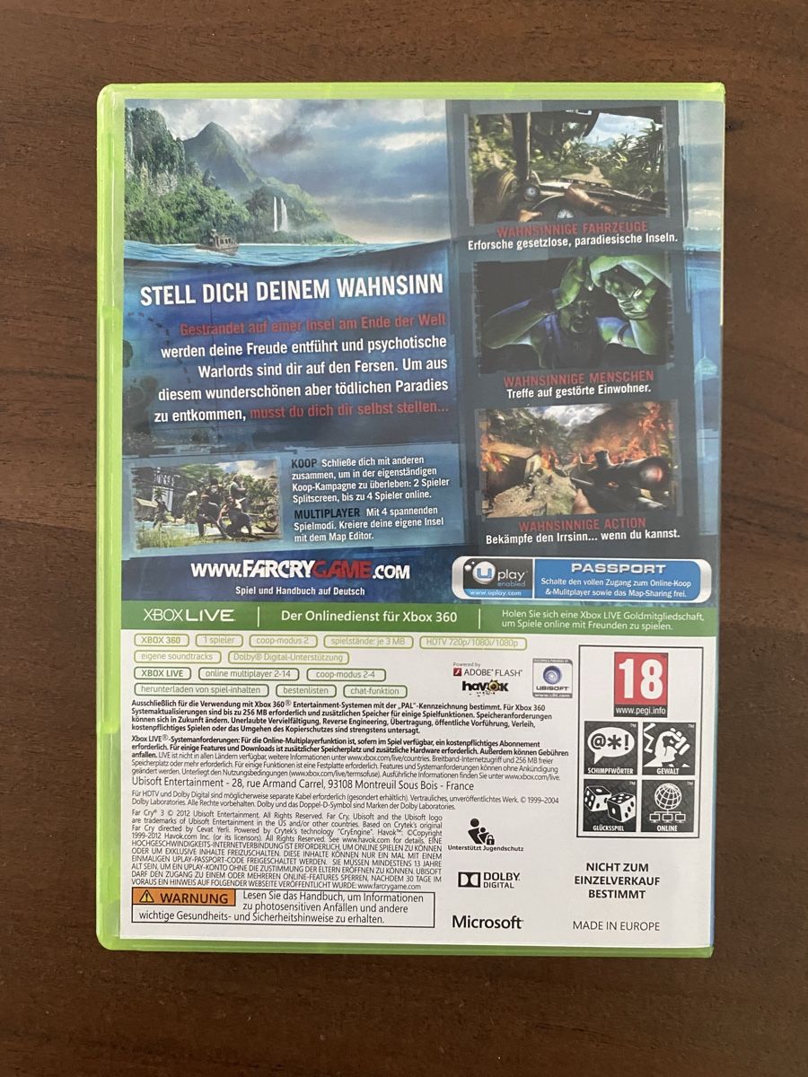 Microsoft Giochi: Farcry 3 für Xbox 360 – Usato da Thunstetten venduto da Virus_33 2