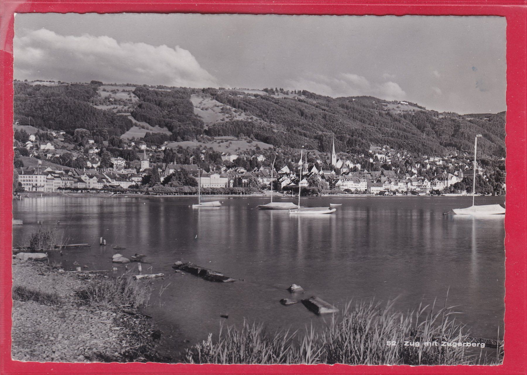 Cartoline postali: ZUG MIT ZUGERBERG – Usato da Oberrieden venduto da Gebirgsstelze