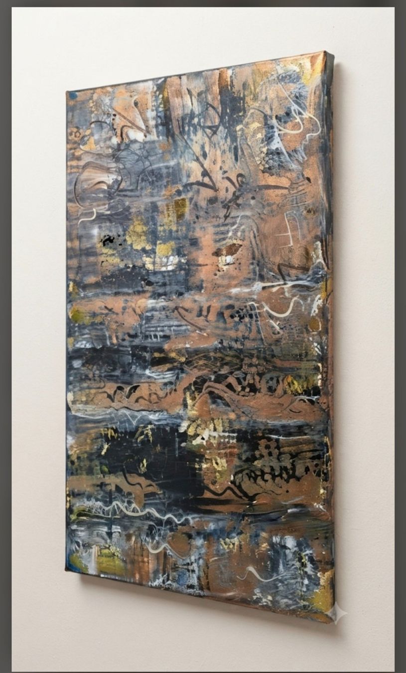 Dipinti: Gemälde Abstrakt handmade 40×70 – Nuovo (secondo la descrizione) da Riehen venduto da Steinbock1970 1
