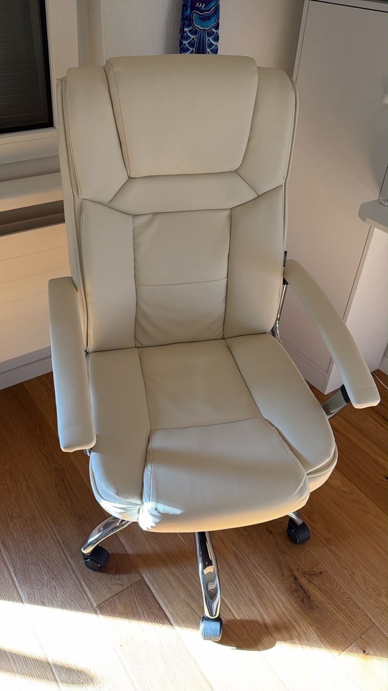 Beliani Sedie: Chefsessel ADVANCE Kunstleder hellbeige - NEU – Nuovo e nell'imballaggio originale da Villigen venduto da Viper139 1
