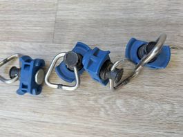 4x Airline-Fittinge / Zurrpunkt-Adapter für Zurrschienen