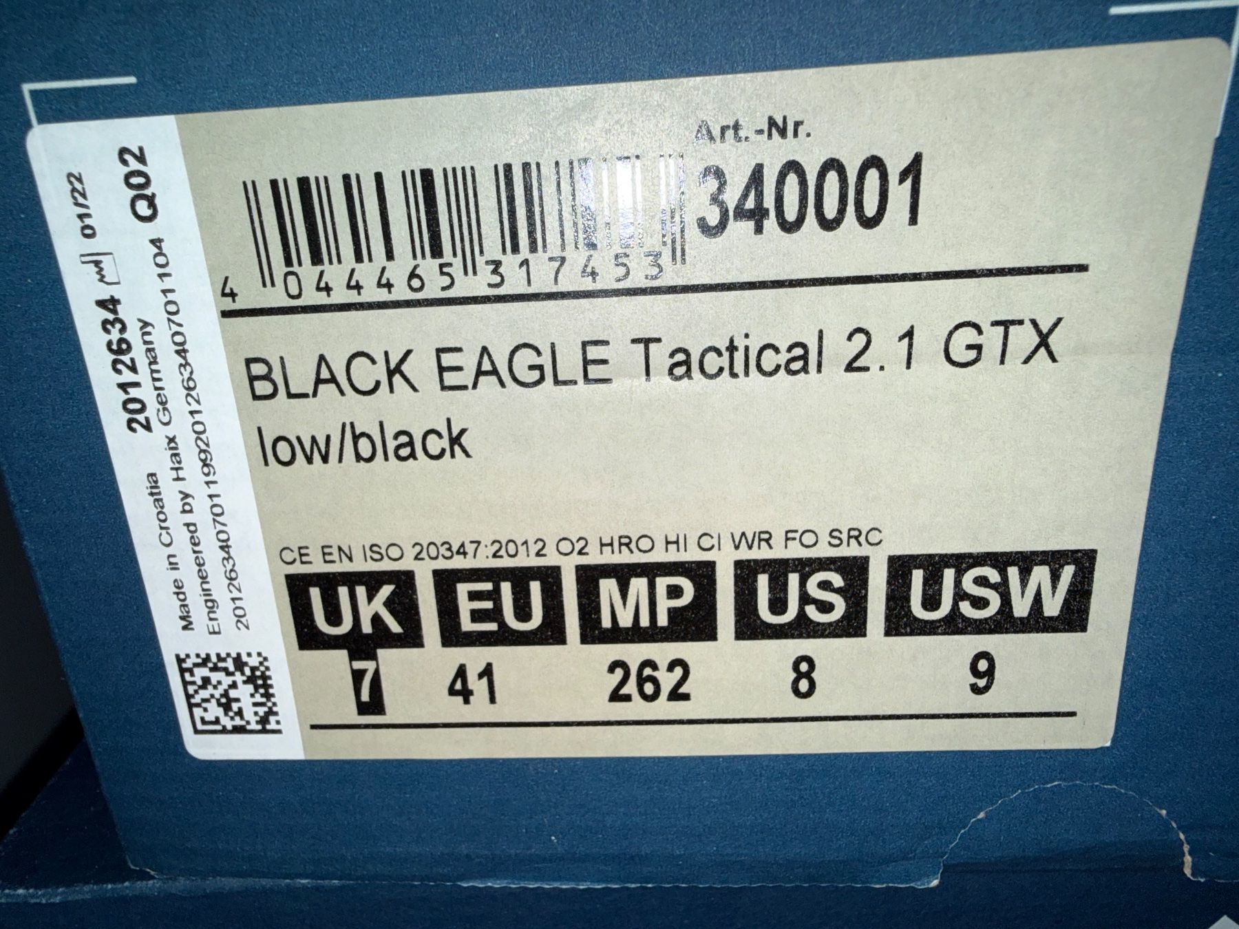 Haix Scarpe da uomo: HAIX BLACK EAGLE TACTICAL 2.1 GTX LOW/BLACK GR. 41 – Nuovo (secondo la descrizione) da Rorbas venduto da Schnappi86 5