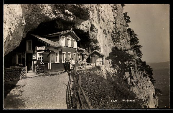 Ansichtskarten: AK Aescher, Gasthaus Wildkirchli – Gebraucht aus Berlin von bartko-reher