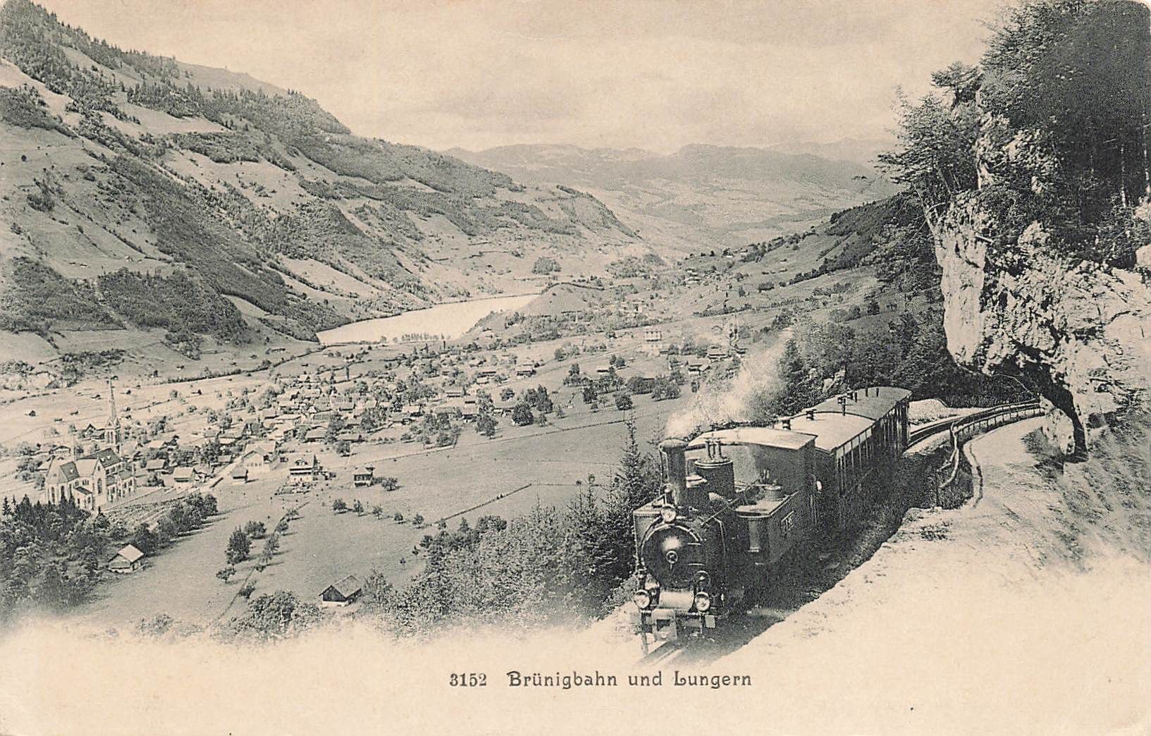 Cartoline postali: Brünigbahn und Lungern Eisenbahn Zug – Usato da Biasca venduto da Blenio71