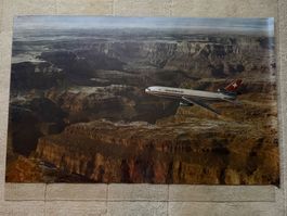 Original Vintage Swissair Plakat DC10