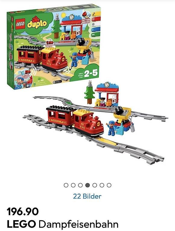 Giocattoli: LEGO DUPLO Dampfeisenbahn NP 196 – Usato da Le Mont-sur-Lausanne venduto da swisssail