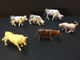 3 Kuh + 3 Ochse Figuren