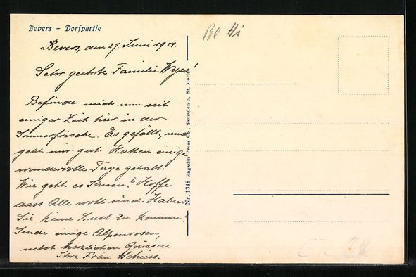 Cartoline postali: AK Bevers, Strassenpartie im Dorf – Usato da Berlin venduto da bartko-reher 1