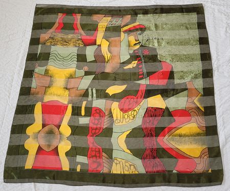 Foulard d'art vintage signé Picasso, parfait état