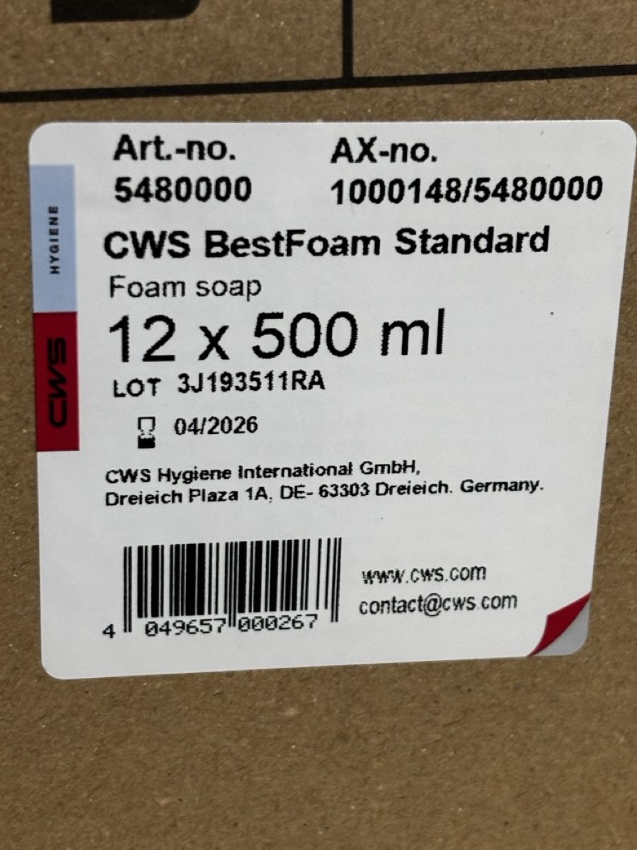 Cws Prodotti di pulizia: CWS BestFoam Standard Schaumseife 12x500ml  – Nuovo (secondo la descrizione) da Bonaduz venduto da Jomby