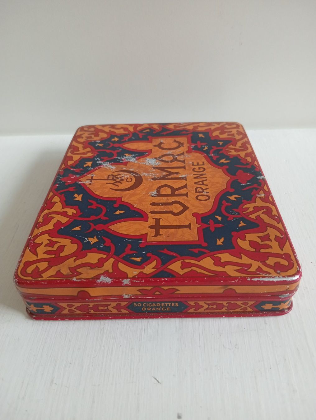Dosen: Alte Vintage Blechdose Turmac Orange Zigaretten Blech Dose – Gebraucht aus Allschwil von Evgeniia78 3