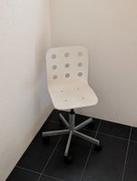 Bürostuhl weiss mit Rollen höhenverstellbar