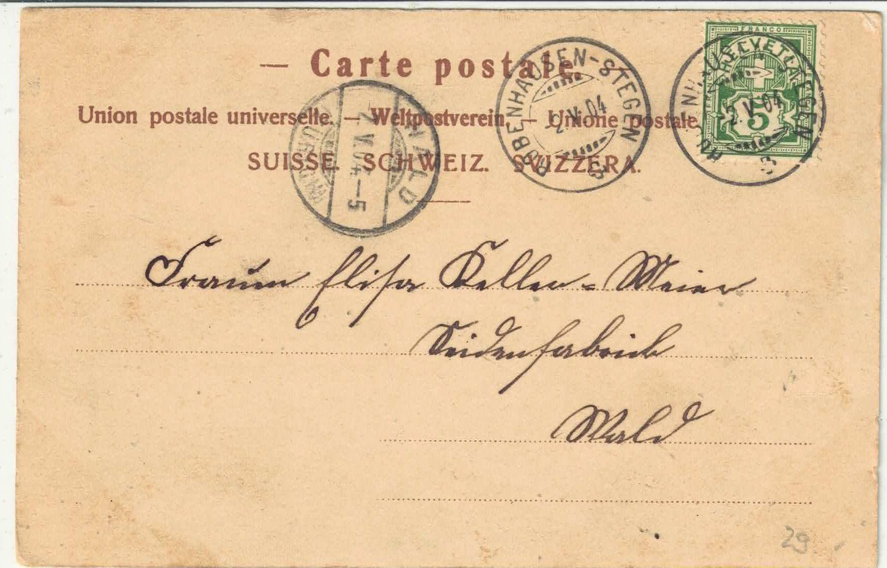 Cartoline postali: Wetzikon - Dorfpartie – Usato da Ettingen venduto da Kartenplanet 1