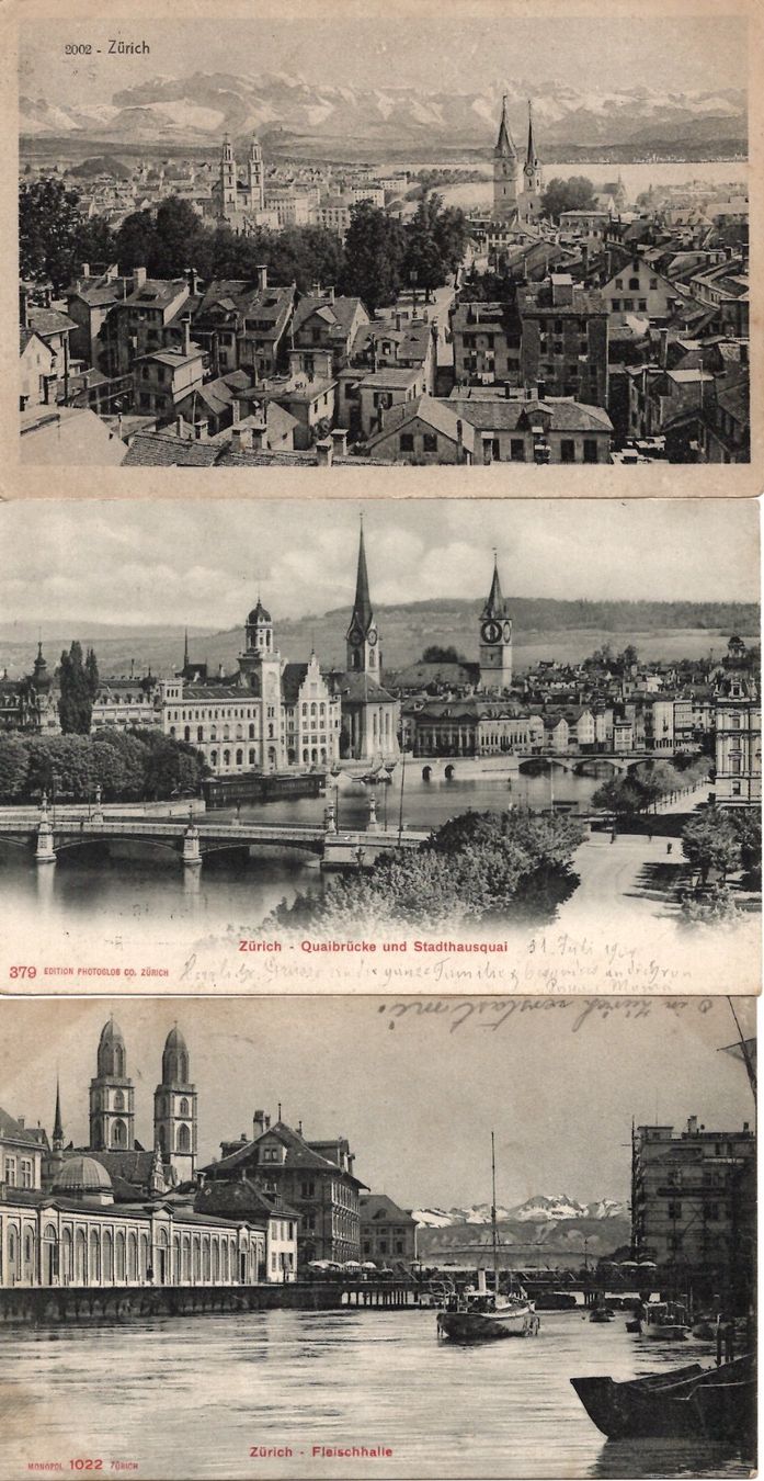 Cartoline postali: AK Zürich schwarz/weiss – Usato da Brunnadern venduto da eichmann.anton