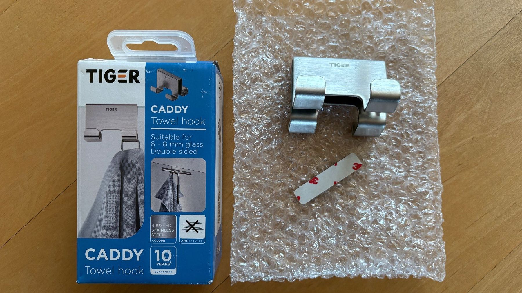 Ferramenta: Tiger Caddy Double Hook for Shower Door 6-8 mm – Nuovo e nell'imballaggio originale da Adliswil venduto da fashionholic