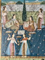Large rajput style painting, India, Rajasthan, 20th c