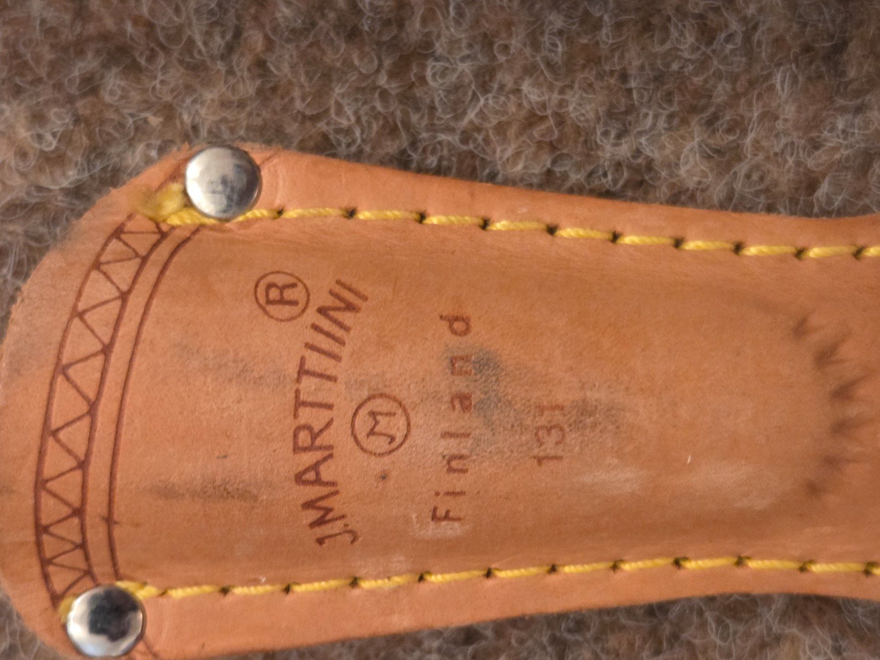 Marttiini Accessori: J.MARTTIINI Messer mit Scheide Finland Holzgriff – Usato da Niederlenz venduto da Moki123 1