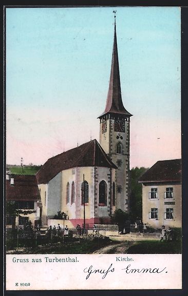 Ansichtskarten: AK Turbenthal, Blick auf die Kirche – Gebraucht aus Berlin von bartko-reher