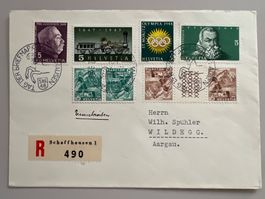 1948 Tag der Briefmarken Einges. Brief  Mischfrankatur