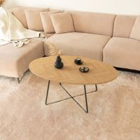 Couchtisch Oval NOVO - Fishbone Oak