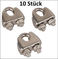 10 Stk. Drahtseilklemmen INOX 5 mm. Kostenfreie Zustellung!