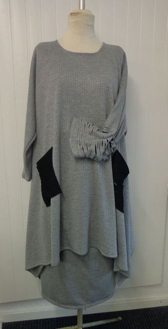 Kleider: Robe / Tunique jersey gris UNIQUE 48-52 – Neu und originalverpackt aus St-Imier von goodber 6