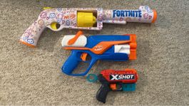 3 Spielzeugpistolen Nerf X-Shot Fortnite guter Zustand