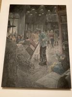 Thomas Bauer 1991 La gare etoilée Acryl Szene am Bahnhof