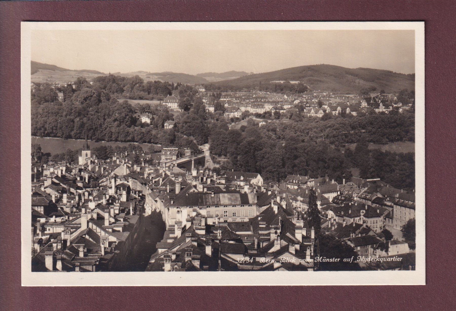 Ansichtskarten: BERN vom Münster - Nydeckquartier – Gebraucht aus Pully von nicecards