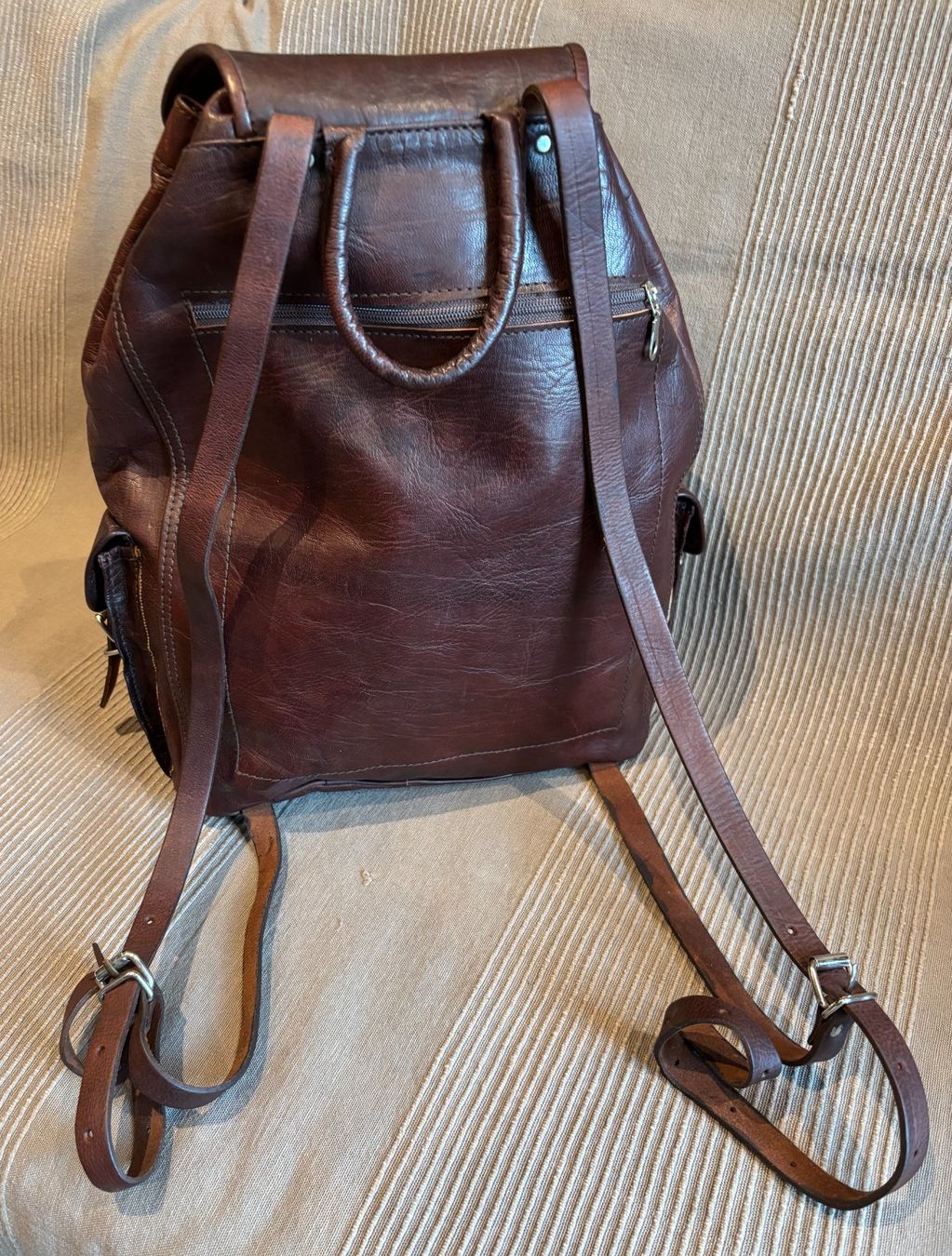 Zaini: Leder Rucksack dunkelbraun – Usato da Bern venduto da Chraebu2 4