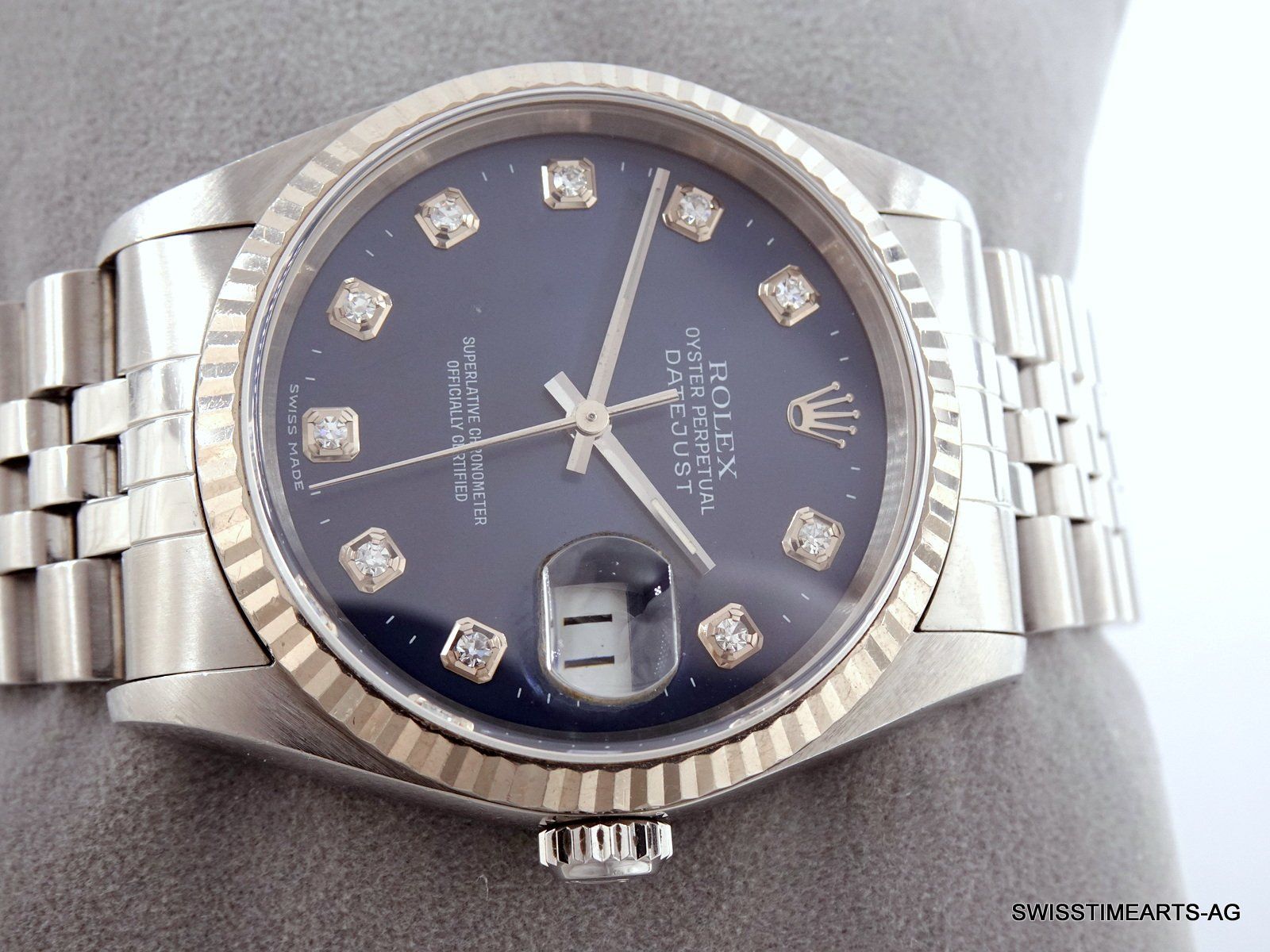 Rolex Orologi: ROLEX DATEJUST CHRONOMETER BLUE 16234 AUTOMATIK 36MM 2000 – Usato da Zürich venduto da SWISSTIMEARTS-AG 3