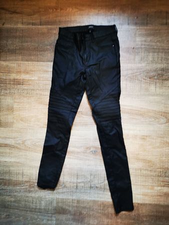 Only High Waist Skinny Biker Hose Schwarz, Gr. 32