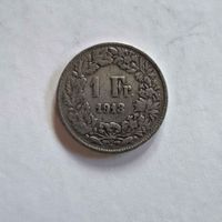 Silber-Münze 1-Franken 1913