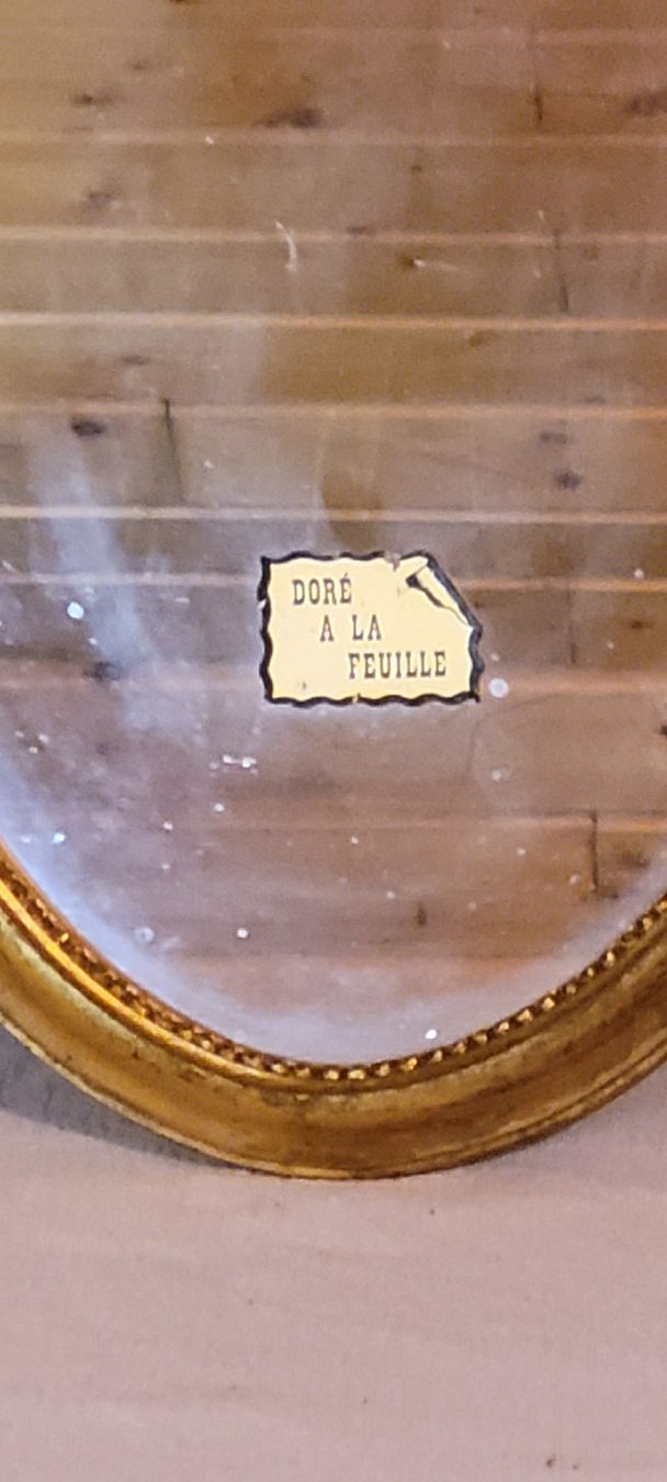 Specchi: Ancien miroir ovale doré – Usato da Rocourt venduto da PapyCH 1