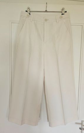 Schicke Culotte Hose, creme-weiss, Grösse 40