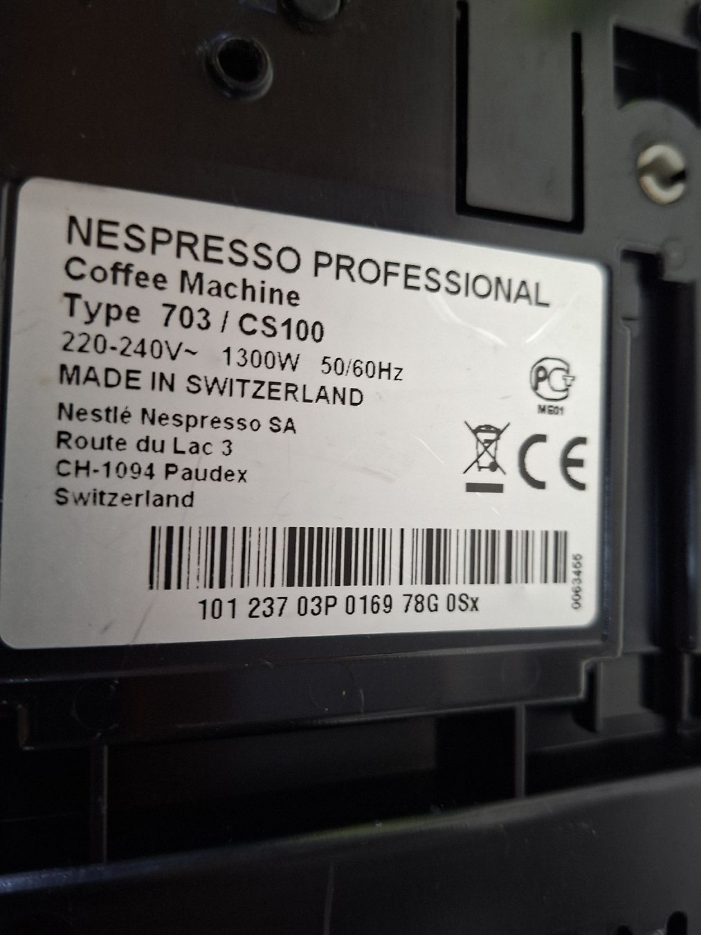 Nespresso Macchine per caffè & Macchine per espresso: Nespresso Professional CS 100 – Usato da Oberhasli venduto da Cortina 3