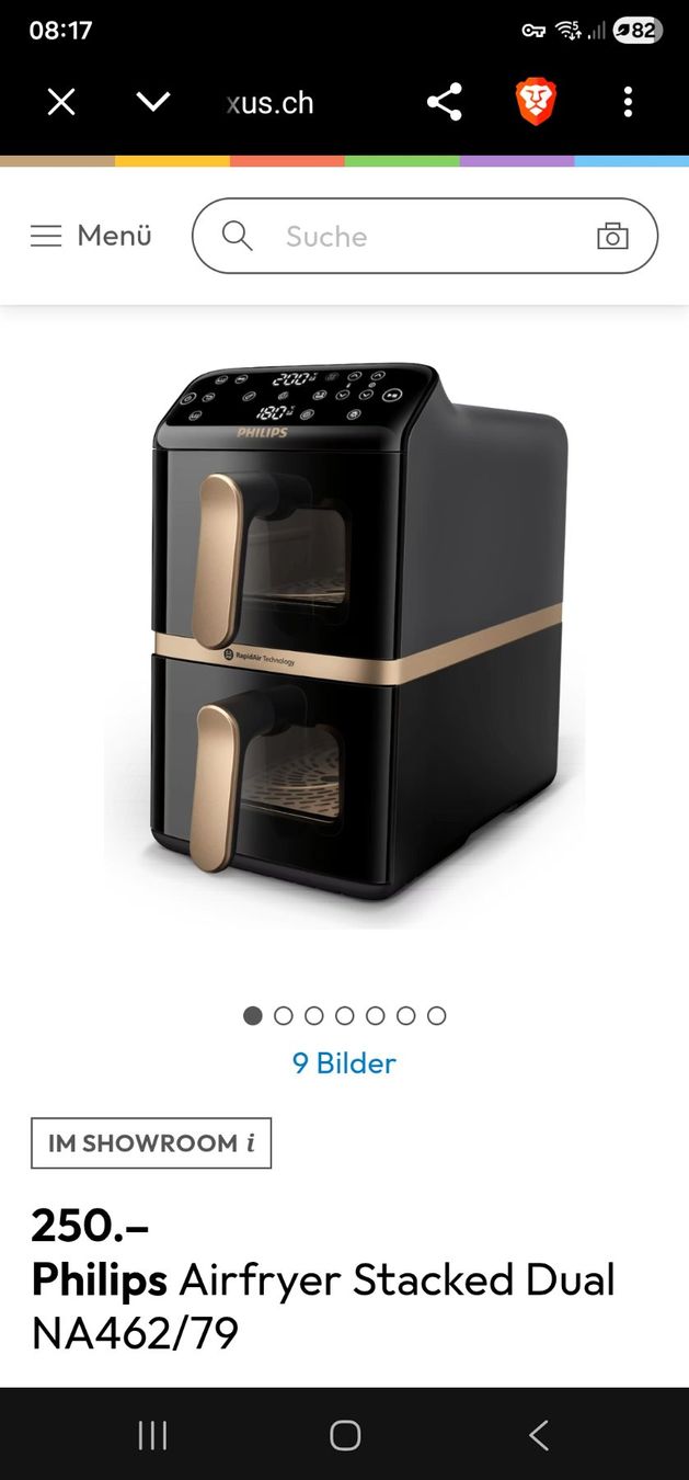 Philips Küchengeräte: Philips Airfryer Stacked Dual NA462/79 – Neu (gemäss Beschreibung) aus Speicher von dtvsw