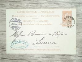 TR70 Carte Postale + Timbre Belgique 1897