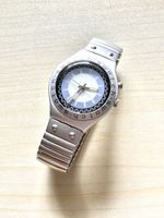 Swatch Uhr Silberfarben blauwe Zifferblatt guter Zustand