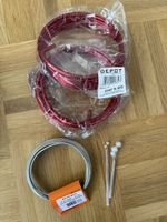 Bastelset: Basteldraht Set rot & silber, Perlennadeln 