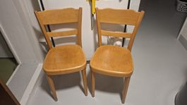 5x Holz Stühle aus Gastro