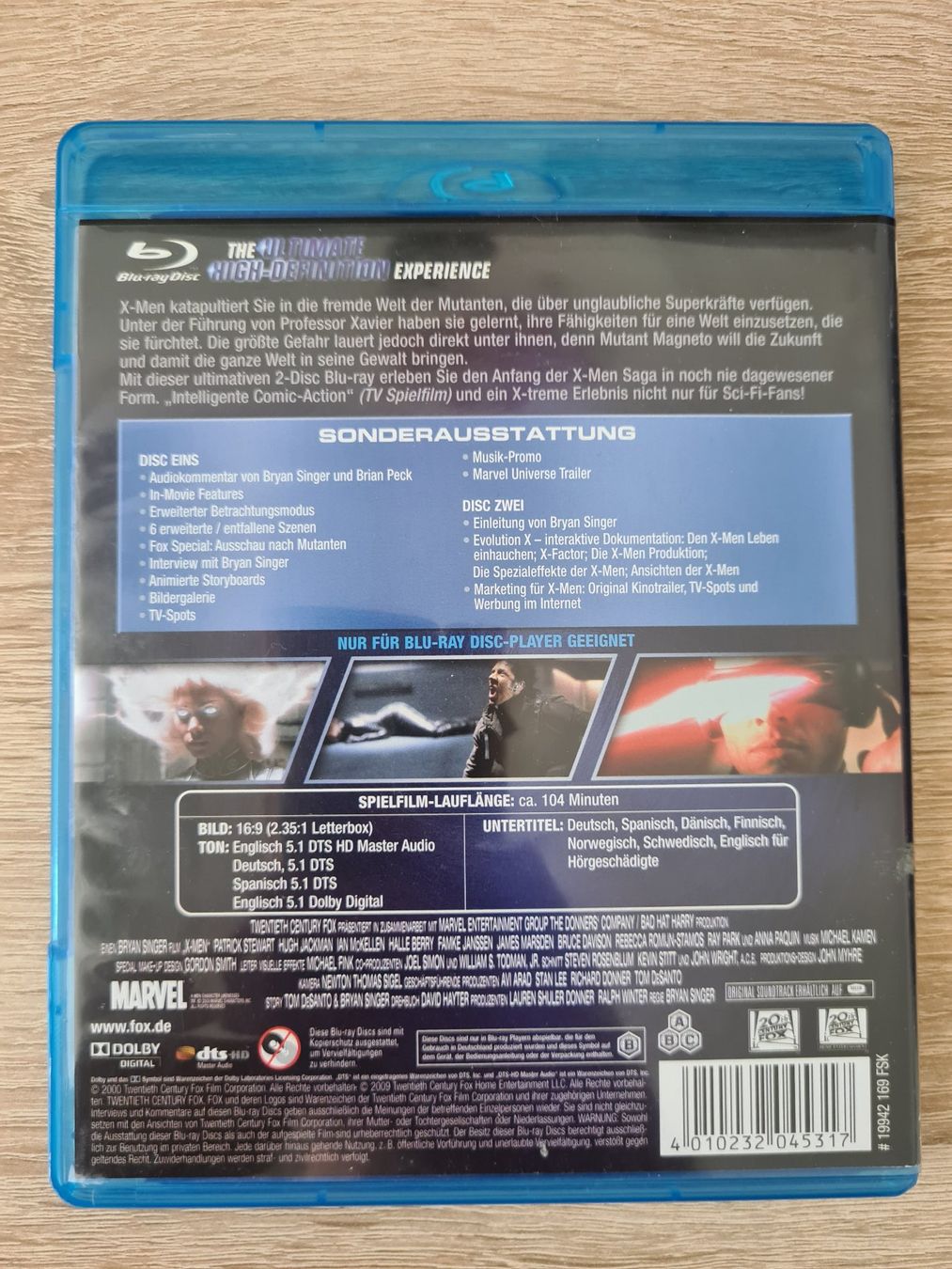Tutti i DVDs: X-Men (Blu-ray + Bonus Disk) – Usato da Carouge GE venduto da Franllo 1