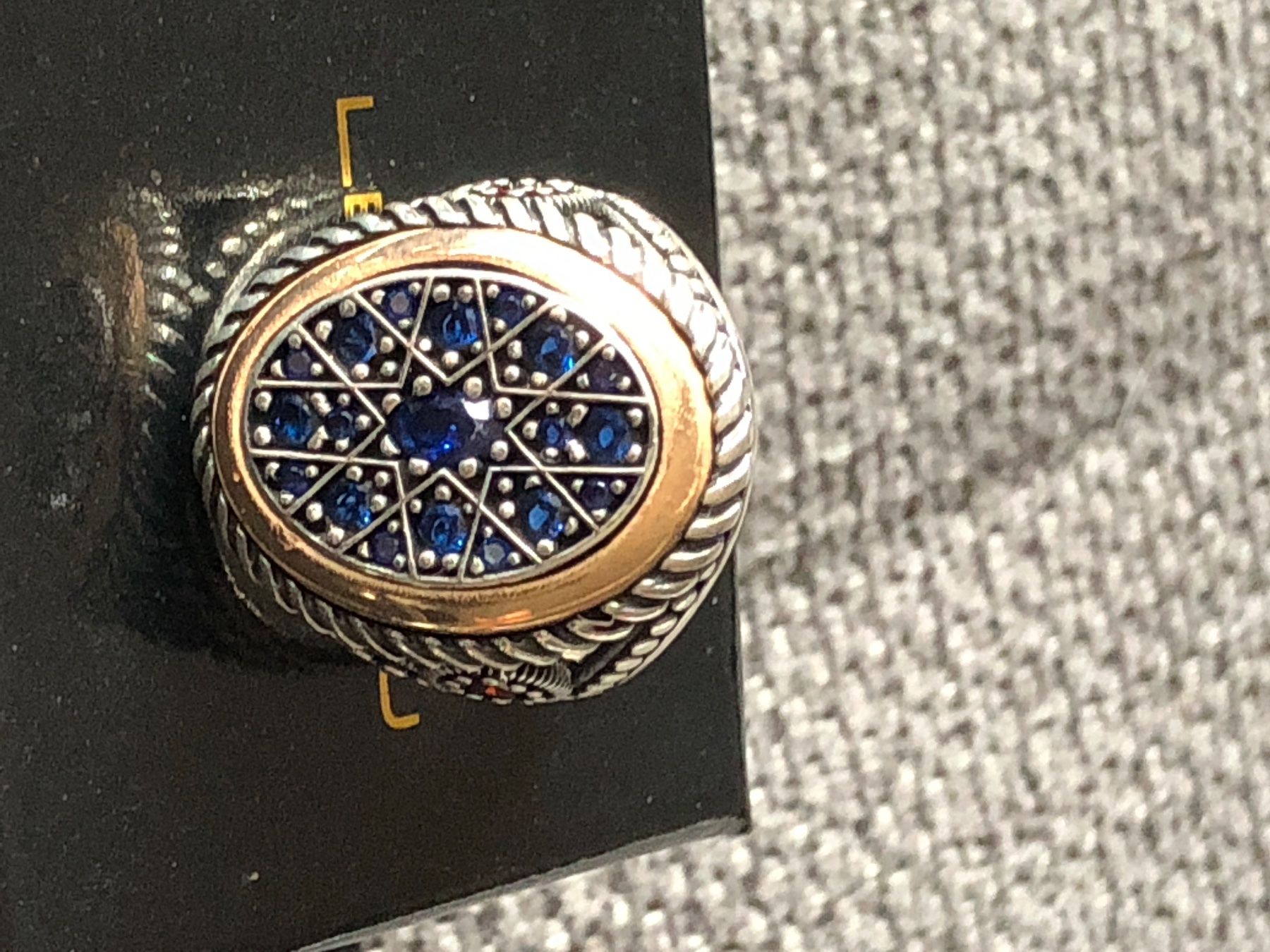 Anelli: Sterling Silber 925 Ring mit Rote blaue Steine 61Gr – Nuovo e nell'imballaggio originale da Läufelfingen venduto da Original100 3