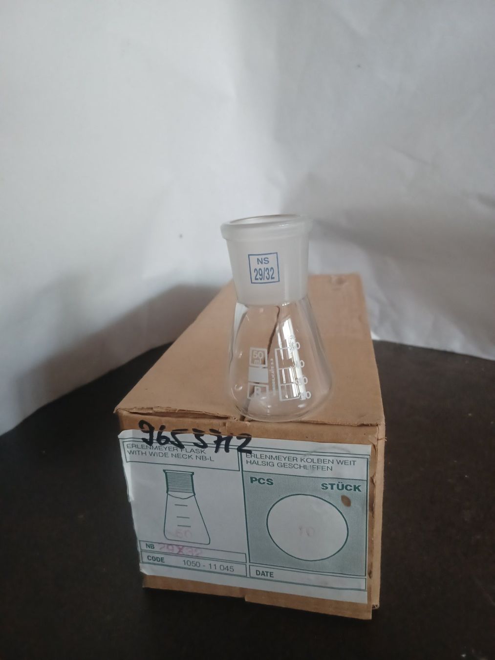 Gläser: NEU 10 X Erlenmeyer Kolben 50ml mit 29x32 NS – Neu und originalverpackt aus Schupfart von philippb06 1